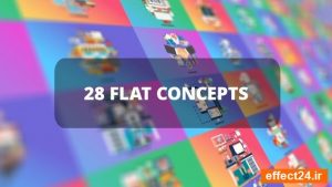 پروژه افترافکت انیمیشن مفهوم تجاری Business Flat Concepts