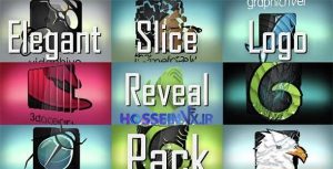 پروژه افترافکت نمایش لوگو Elegant Slice Logo Reveal Pack