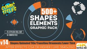 دانلود مجموعه اشکال و المان های گرافیکی Shapes – Elements Graphic Pack v14