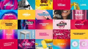 پروژه افترافکت مجموعه عناوین تایپوگرافی Typography Pack