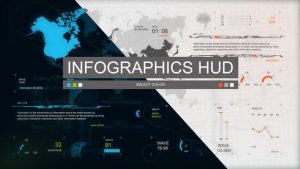 دانلود پروژه افترافکت اینفوگرافیک Infographics HUD set 3