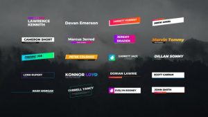 دانلود پروژه افترافکت عناوین زیرنویس 20 Creative Lower Thirds