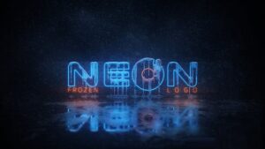 پروژه افتر افکت لوگو نئون یخ زده Frozen Neon Logo