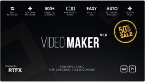 پروژه افتر افکت جعبه ابزار ساخت تیزر حرفه ای Video Maker