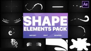 پروژه آماده افتر افکت 12 شیپ کارتونی متحرک Shapes Collection
