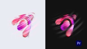 پروژه پریمیر نمایش لوگو گلیچ با افکت مایع Liquid Glitch