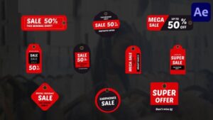 پروژه افتر افکت 10 تایتل فروش با تخفیف Discount Sale