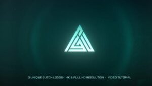 پروژه پریمیر نمایش لوگو گلیچ در 3 سبک Glitch Logo