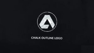 پروژه نمایش لوگو پریمیر با طرح گچ Chalk Outline + موسیقی