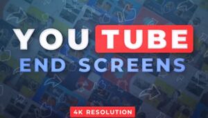 پروژه افتر افکت المان 6 صفحه پایان یوتیوب با رزولوشن 4K