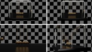 فوتیج کروماکی 4 آونگ تزیینی Cradle Pendulum Balls