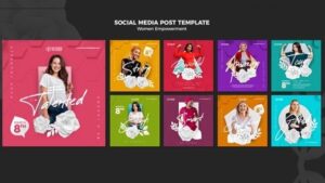فایل لایه باز انگیزشی زنان برای پست اینستاگرام  women empowerment