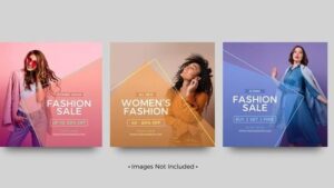 وکتور پست اینستاگرام برای فروش لباس Iconic fashion sale