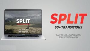 پریست پریمیر 60 ترانزیشن با افکت شکاف Split Effect