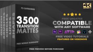 دانلود مجموعه نهایی ترانزیشن ویدیویی Ultimate Transition Mattes Pack v.8