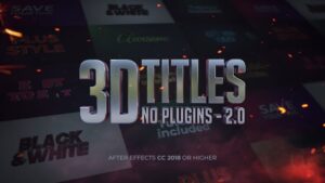 پروژه آماده افترافکت تایتل سه بعدی بدون پلاگین 3D Titles – No Plugins