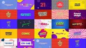 دانلود پروژه افترافکت عناوین کارتونی Dynamic Cartoon Titles V.2
