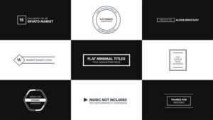 پروژه پریمیر 20 تایتل مینیمال فلت Flat Minimal Titles