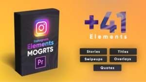 پروژه پریمیر مجموعه 41 ابزار گرافیک برای اینستاگرام Instagram Elements Pack