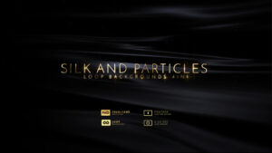 فوتیج بک گراند موشن گرافیک مجموعه پارچه سیاه Silk Loop
