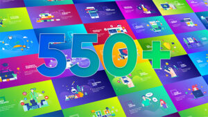 پروژه آماده افتر افکت جعبه ابزار طراحی فلت Flat Design Concepts Package
