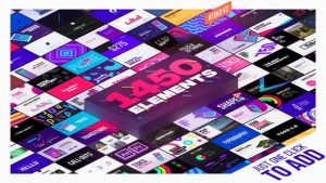 پروژه افترافکت مجموعه 1450 المان گرافیک Graphics Pack
