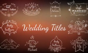 دانلود پروژه افترافکت عناوین رمانتیک عروسی Wedding/Romantic Titles