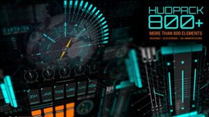 دانلود پروژه آماده افترافکت 800 اجزای نمایش HUD