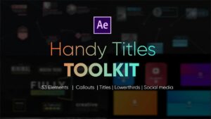 پروژه افترافکت جعبه ابزار آماده تایتل Handy Titles Toolkit