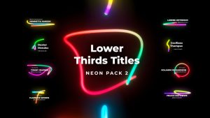 پروژه آماده پریمیر تایتل زیرنویس نئون Lower Thirds Titles Neon