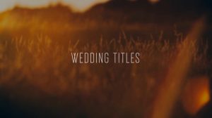 دانلود پروژه افترافکت 50 عناوین کلیپ عروسی Wedding Titles