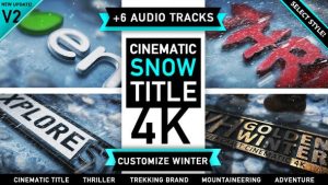 پروژه افترافکت نمایش لوگو با برف زمستان Winter Snow Logo Title