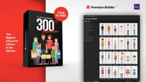 پروژه افتر افکت 300 کاراکتر موشن گرافیک PremiumBuilder Characters