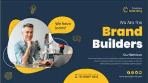 فایل لایه باز بنر فتوشاپ با موضوع ساخت برند brand builders
