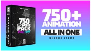 پروژه افتر افکت المان 750 گرافیک متحرک Graphic Pack