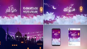 پروژه آماده افتر افکت مذهبی وله موشن تبریک عید سعید فطر
