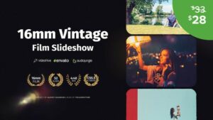 پروژه افتر افکت اسلایدشو نمایش فیلم 16mm Vintage Film Slideshow