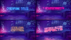 پروژه آماده افتر افکت تایتل سایبرپانک Cyberpunk Titles II