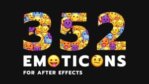 پروژه آماده افتر افکت مجموعه 352 ایموجی متحرک Emoticon