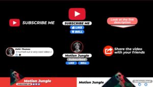 پروژه آماده فاینال کات المان های یوتیوب YouTube Promotion V3