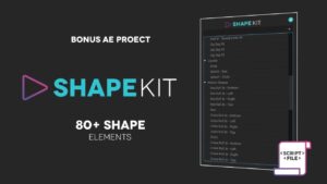 اسکریپت Shape Kit شیپ های موشن گرافیک در افترافکت به همراه کرک