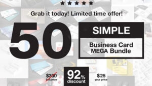 50 فایل لایه باز کارت ویزیت برای فتوشاپ Cards MEGA Bundle