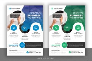 فایل لایه باز بروشور تبلیغات دیجیتال Corporate flyer برای فتوشاپ
