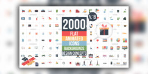 اسکریپت Flat Animated Icons Library آیکن های انیمیت شده موشن گرافیک به همراه کرک