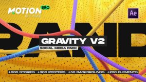 پروژه افترافکت مجموعه ابزار سوشال مدیا Gravity V2