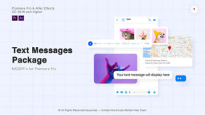 پروژه پریمیر بسته نمایشی پیام های متنی Text Messages