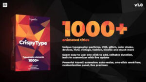 پروژه افتر افکت 1000 تایتل متحرک Titles And Typography