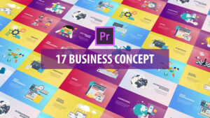 پروژه پریمیر رایگان مجموعه انیمیشن فلت Business Concept Flat Animation