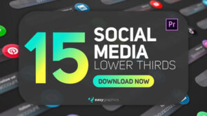 پروژه رایگان پریمیر زیرنویس شبکه اجتماعی Social Media Lower Thirds