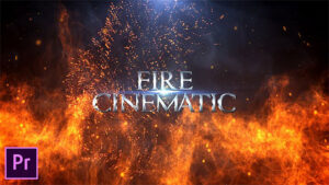 پروژه پریمیر نمایش عناوین با آتش Fire Cinematic Titles